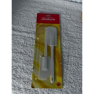 Sunbeam Set of 2 Spatulas Flexible Blades Dishwasher Safe New in Pkg. Y2K